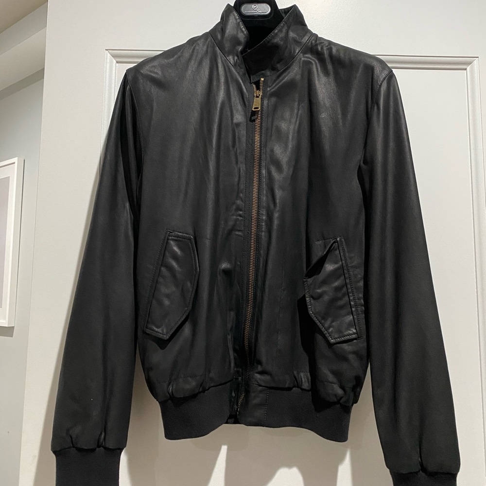 Alexander mcqueen mcq leather bomber size 50 L